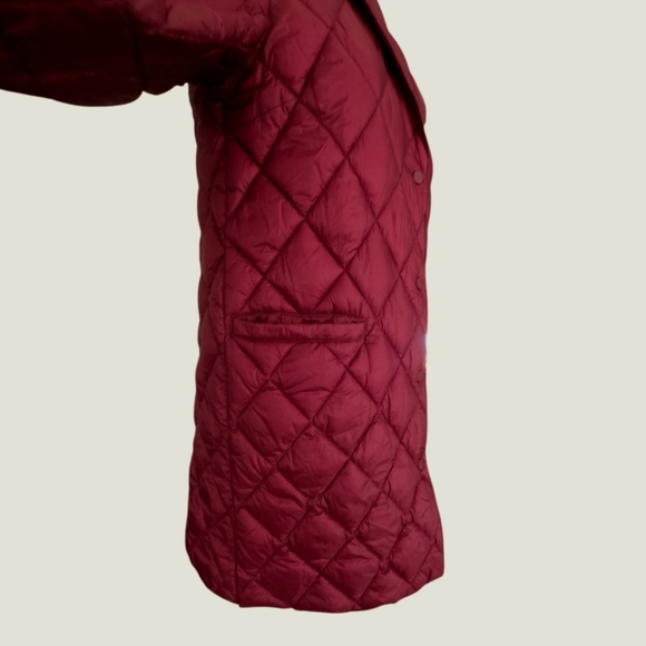 Dawn Levy Jess Diamond Quilted Water Resistant Packable Jacket S NWT Berry Red - Picture 13 of 16